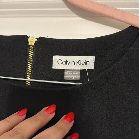 NWT Calvin Klein little black ruffle dress - Picture 3 of 5